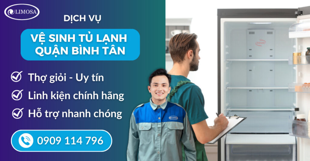 Vệ sinh tủ lạnh quận Bình Tân suatulanhlimosa