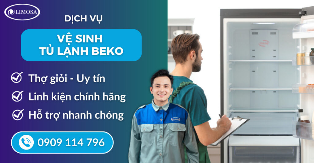 Vệ sinh tủ lạnh Beko suatulanhlimosa