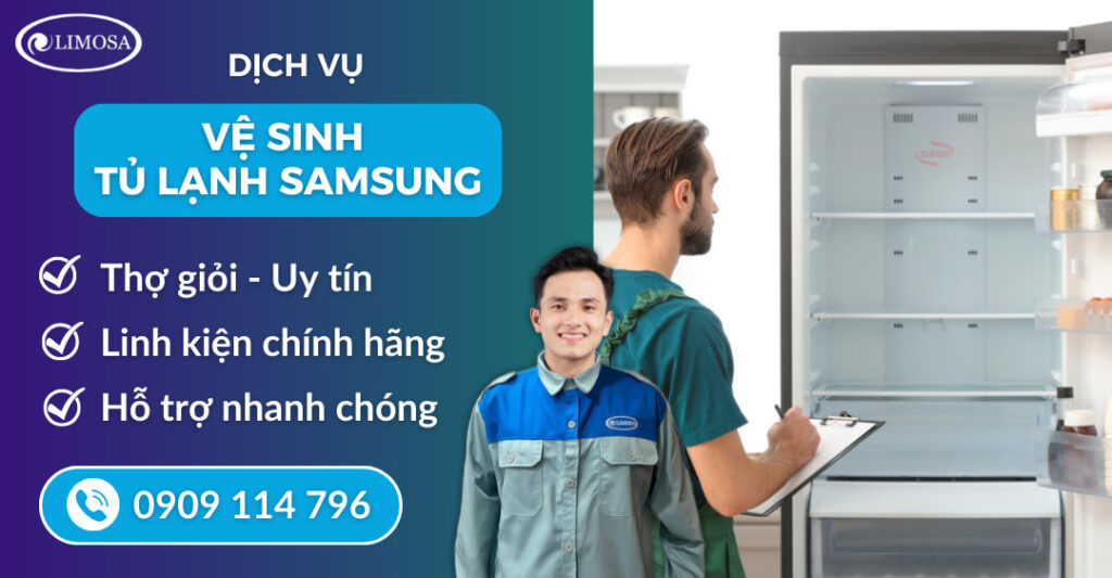 Vệ sinh tủ lạnh Samsung suatulanhlimosa