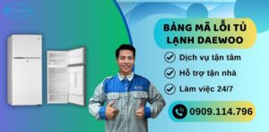 bảng mã lỗi tủ lạnh Daewoo