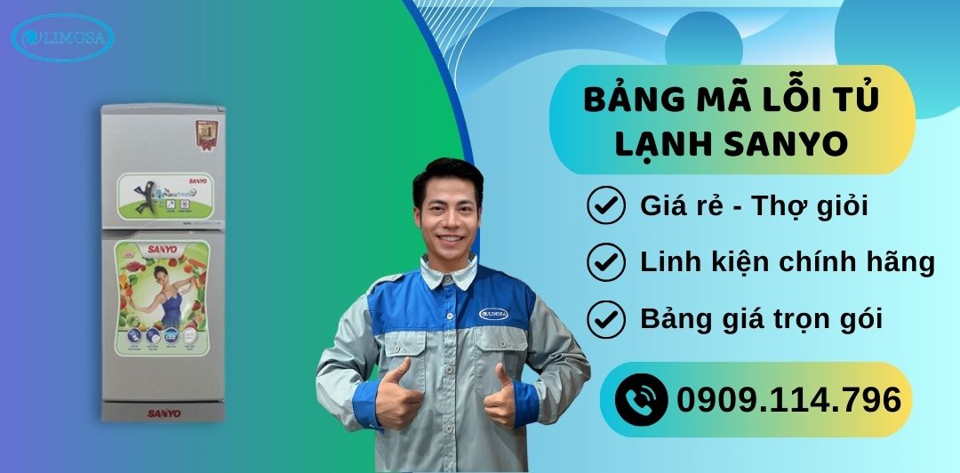 bảng mã lỗi tủ lạnh Sanyo