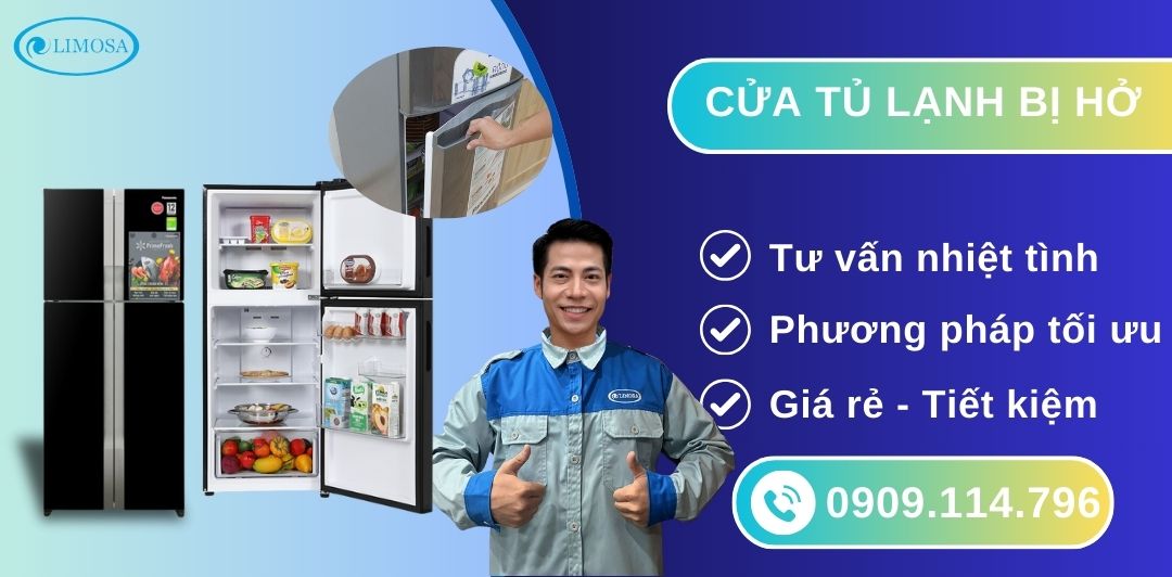 cửa tủ lạnh bị hở