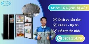 khay tủ lạnh bị gãy