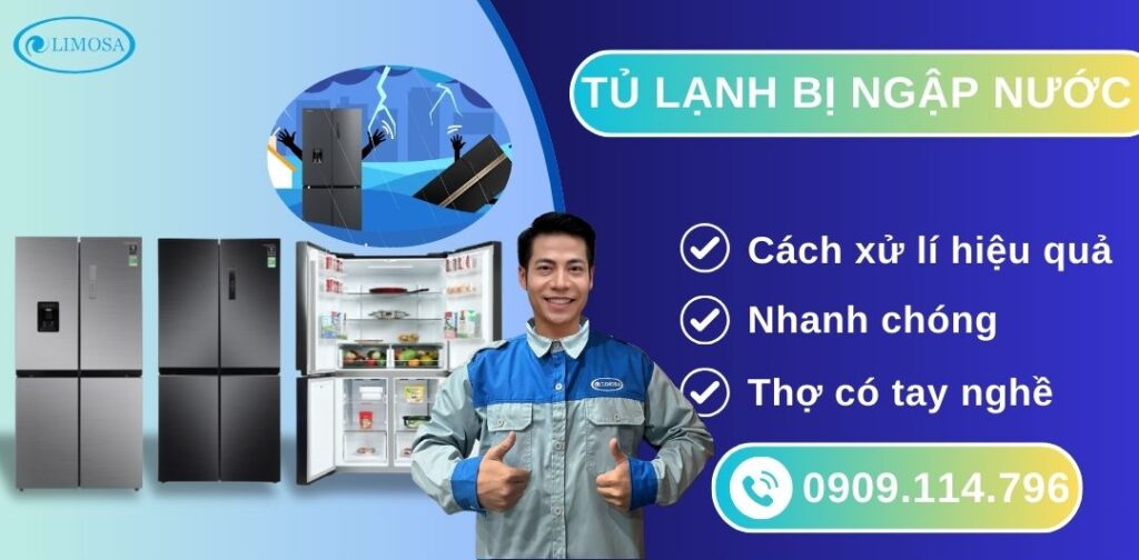 tủ lạnh bị ngập nước